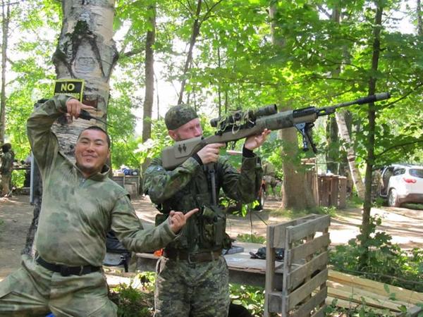 Me and Eric. Eric's new toy. Whitby Airsoft.